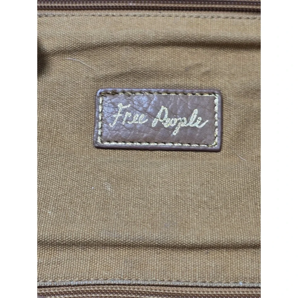 Free People Crossbody Bag Gold Leather Convertible Ball Chain
